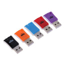 5pcs Color Random USB2.0 Card Reader for Micro SD TF Memory Card Reader A