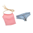 1/6 Female Clothing Vest Chest Jeans Clothing For 12 '' Action