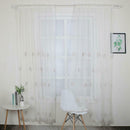 Leaf Embroidered Bedroom Half Blackout Curtain Living Room Window Blinds