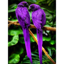 5D DIY Full Drill Diamond Painting Purple Parrots Cross Stitch Embroidery