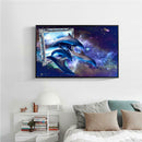 5D DIY Full Drill Diamond Painting Novelty Dolphin Cross Stitch Embroidery