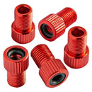 5Pc Aluminum Alloy Bike Valve Adapter Bike Inner Tube Caps Cover Adapter Ra