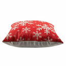 Beautiful Shadow Various Snowflakes Red Creative Wooden Texture Background  W2C9