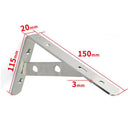 4pcs Triangle Shelf Brackets Stainless Steel Wall Mounted Shelf Support 6inch