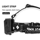 XHP50 LED Headlight 5 Modes 2000LM Telescopic Zoom Torch Lamp for Fishing