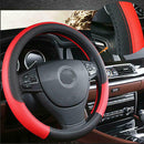 1* New Car PVC Leather Steering Wheel Cover Anti-slip Protector 38cm /15inch Red