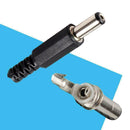 10Pcs 55 x 21mm Male Solder DC Barrel Tip Plug Jack ConnectorsA Straight F9 L4Q1