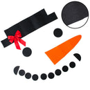 DIY Christmas Snowman Outdoor Decoration Garage Gate Door Elk Bow Hat 3C