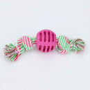 Double Knots Dogs Ball Toys Interactive Tooth Grinding Training Durable Che