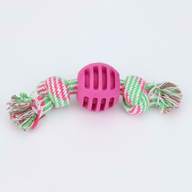 Double Knots Dogs Ball Toys Interactive Tooth Grinding Training Durable Che