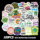 100pc Excitation Inspirational Stickers Snowboard Laptop Luggage Guitar Suit Hn
