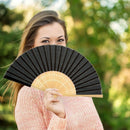12 Pack Handheld Fan Silk Bamboo Folding Fan Handheld Folding Fan For Churc
