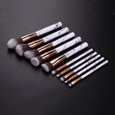 10pcs Marbling Makeup Brushes Set Powder Foundation Eyeshadow Cosmetic Tool A