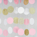 Round Banner Dot Wreath Banner Glitter Round Banner Hanging Ornament Garlan