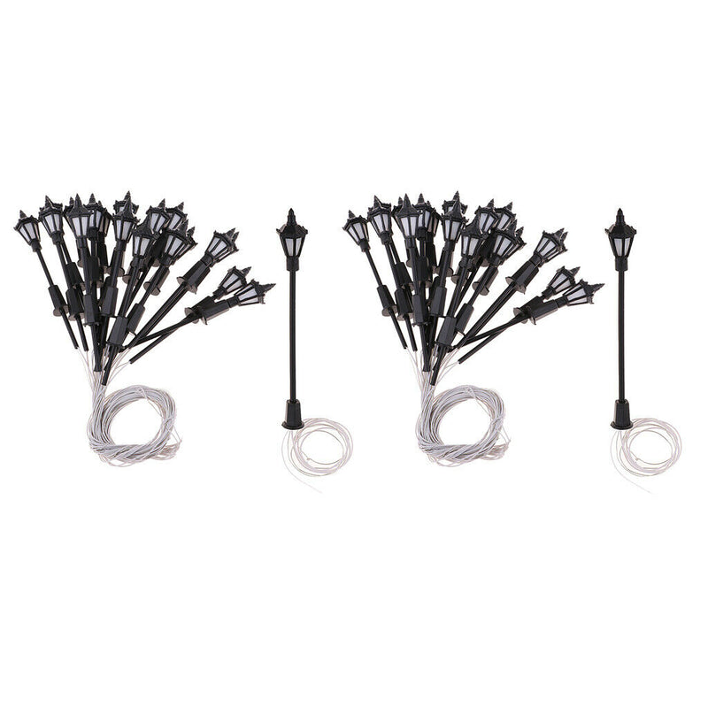 40Pcs 1:150 Scale LEDs Garden Lights Mini for Parking Garden Diorama Accs