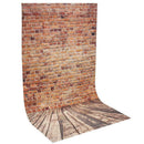 3x5FT Brick Wall Photography Backdrop Photo Wooden Floor Background Studio