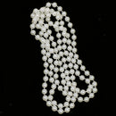 Plastic Long White Pearls Necklace Flapper Girls Fancy Dress Accessories