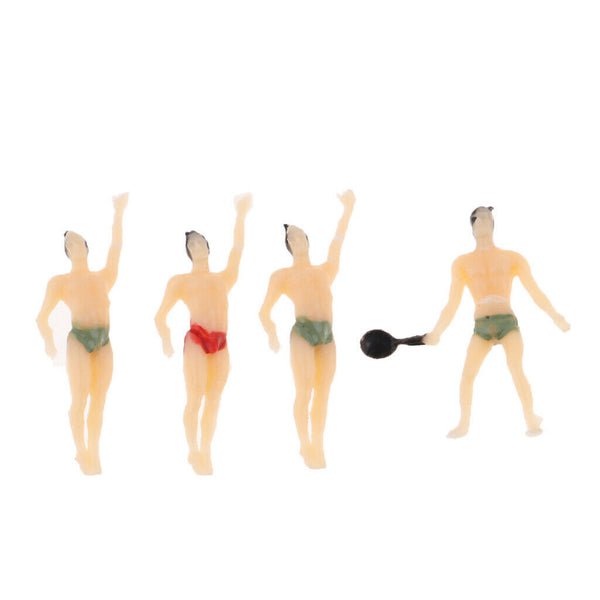 40x HO Gauge Painted 1:100 Peoples Miniatures Swimmer Set Layout Diorama