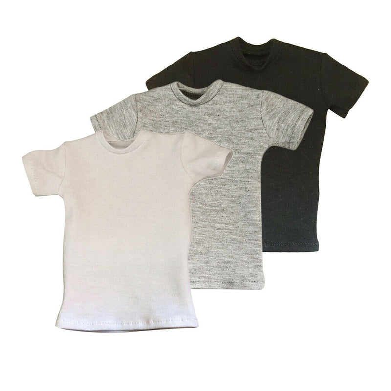 3 Pieces Loose Round Neck Short T-Shirt Top For 12 Inch