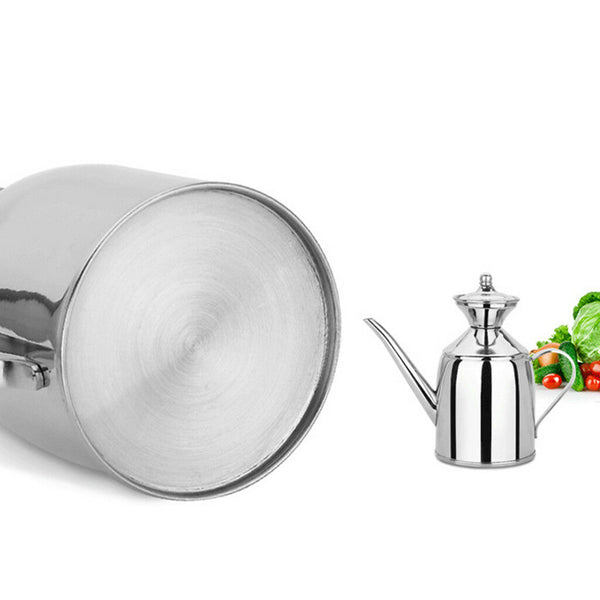 15oz Olive Oil Bottle Stainless Steel Pot Leak-proof Dispenser with Handle