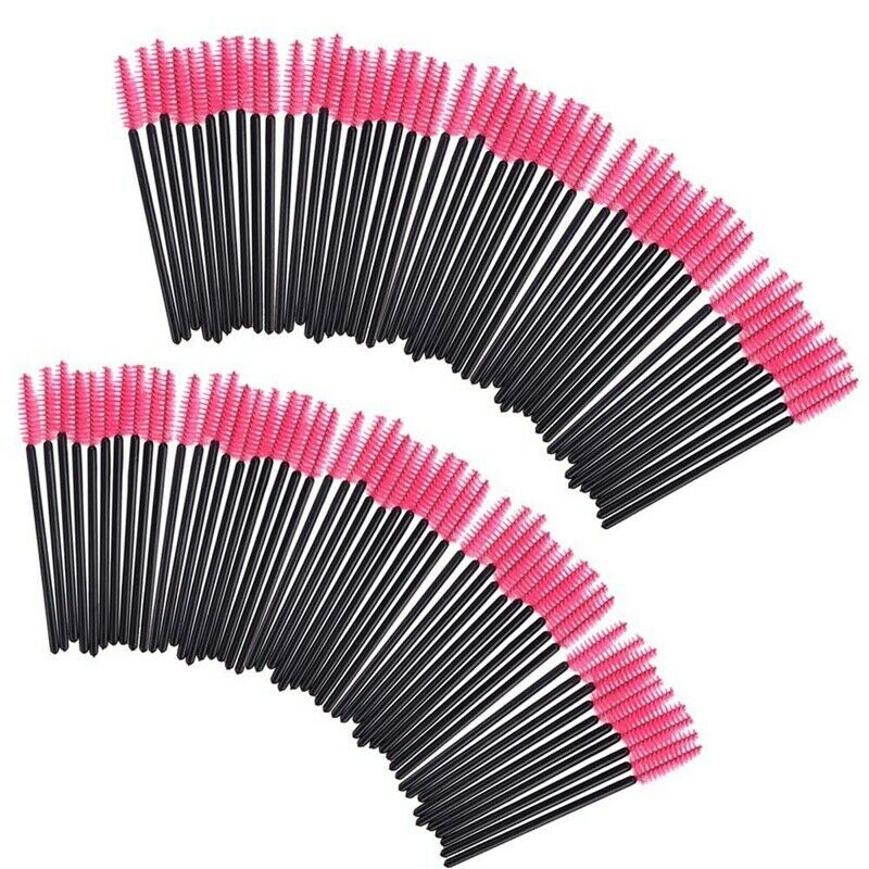 100 Disposable Mini Eyelash Brush Mascara Wands Eyelash Makeup High Quality H2T9