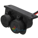New Waterproof Twin Double Dual Car Cigarette Lighter Adapter Power Socket 12V #