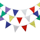 12 Flags Multicolor Flag Cotton Banner Pennant Wedding/Birthday Party Decor