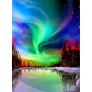 5D DIY Full Drill Diamond Painting Aurora Scenery Embroidery Work (01)