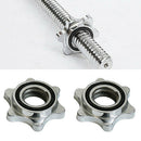 2pcs Standard Spinlock Dumbbell Bar Nut 2.5cm 1" for Barbells Collars, cast iron