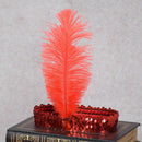 Headband Sequin Showgirl Elastic Feather Costume Headpiece Headband One siz