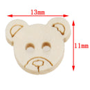 40PCs Wooden Sewing Buttons Scrapbooking Animal Mixed Natural Color Two Holes ME