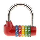 2pcs 5-Digit Security Combination Lock Bag Suitcase Padlock Number Code Red
