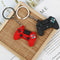 2Pcs Red+Black Simulation Game Keychain Pendan For Bag Keyring Couple Key Ch_kz