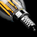 Dimmable E12 6W COB Edison Candle Flame Filament LED Light Bulb Lamp 10*3.5 Y6P1