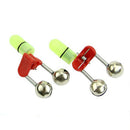 1pcs Night Fishing Rod Tip Blue Light Twin Bells Ring Fish Bait Alarm