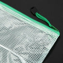 A4 green net PVC folder bag with zipper A6K4