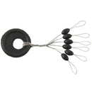 10 Pcs 6 in 1 Size L Black Rubber Oval Stopper Fishing Bobber Float