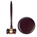 Wood Gavel & Sound Round Block Set for Lawyer & Judge and Knocker