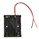 3 Slots Plastic AA Batteries Storage Box Case Battery Clip w/Wire Lead Pin