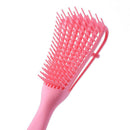 Women Hair Scalp Massage Comb Wet Curly Hairdress Styling Hairbrush (Pink)