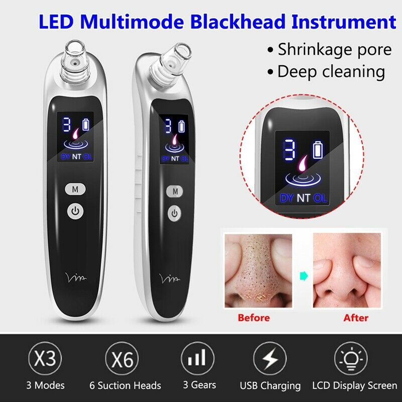 Face Nose Acne Black Dot Pimple Blackhead Remover Electric Blackhead Vacuum Y4J7