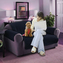 2-Seater Quilted Sofa Protector Throw Furniture Covers Dog Cat Pet Dark Blue