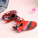 Camouflage Controller Cover for Sony PS5 Silicone Protective Guard (Red) A