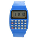 Boys and girls silicone date display electronic watch multifunction calcula
