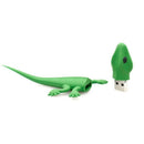 Usb 2.0 Flash Drive Cute Animal Green Gecko Lizard Shape Memory Stick Jump