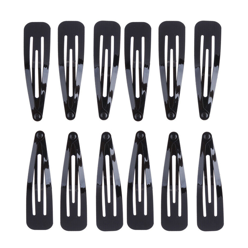 12pcs Black Girls Hair Clips Hairpins Hairgrip Barrettes Accessories