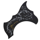 Pickguard-Acoustic-Acoustic Guitar Pickguard, Self Adhesive, Black E4F8