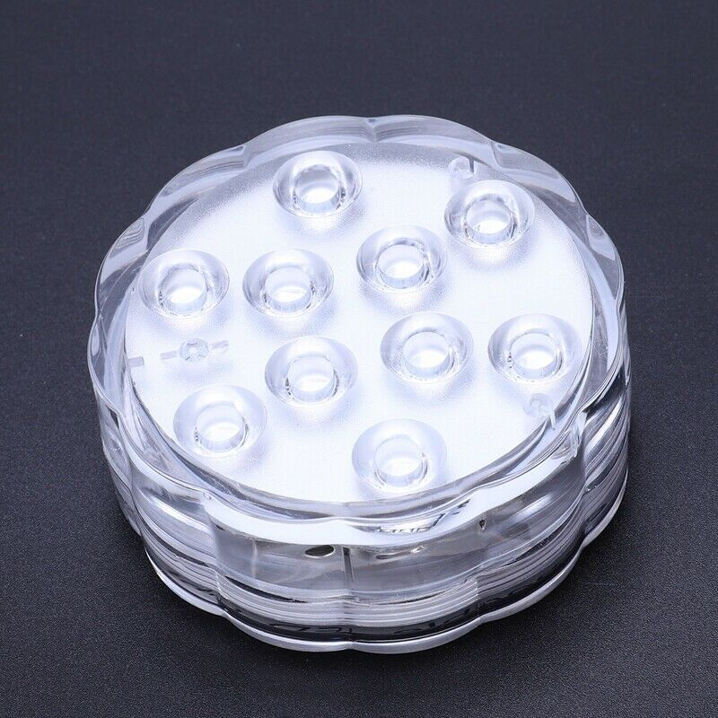 10 LED Lights RGB Submersible Waterproof Wedding Party Light Vase Base Flor L7R4