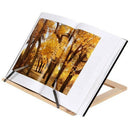 Multifunctional Foldable Wood Bookends Stand Cookbook Holder Reading Rack W N1O8