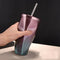 Stainless Steel Tumbler with Straw - Hot and Cold Double Wall Drinking Cups S2I2